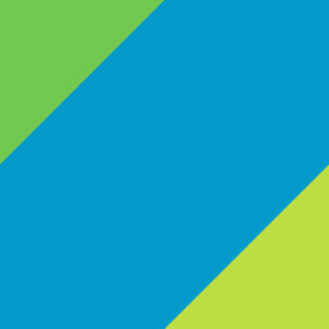Abstract geometric background in green, blue, and yellow